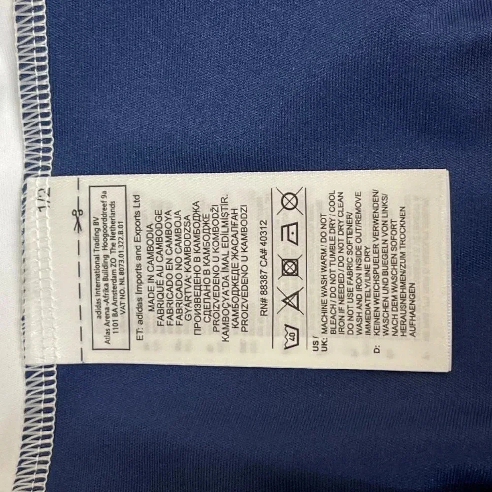 ADIDAS Navy Blue Climalite T-Shirt‎